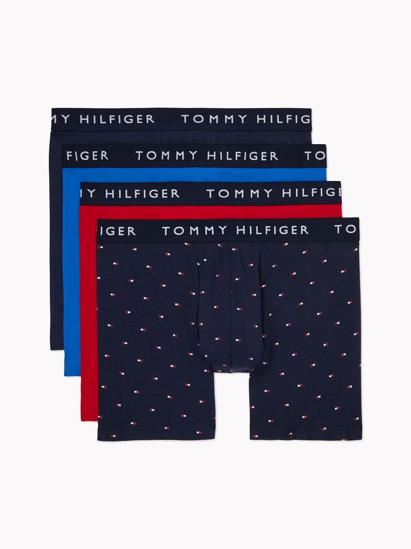 Férfi Tommy Hilfiger Pamut stretch boxer brief 4pk Boxer Briefs Fekete | HU 1380WNB